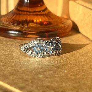 Women’s Sterling Silver Blue Firefly Ring Size 8.75 SKU:37